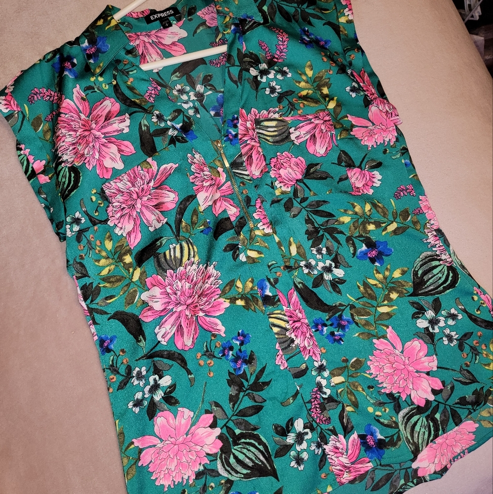 Silk Floral Top